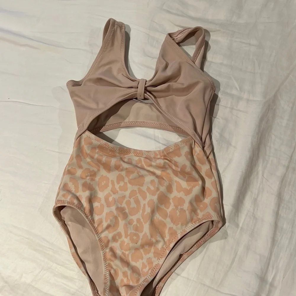 Something Navy cut out one piece bathing suit size 4